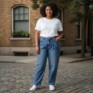 Eloquii Blue Denim Pants